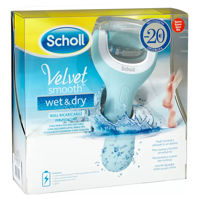 grond tetraëder Goedkeuring Scholl Velvet Smooth Wet & Dry Rechargeable - Removes dry skin - Vita4you