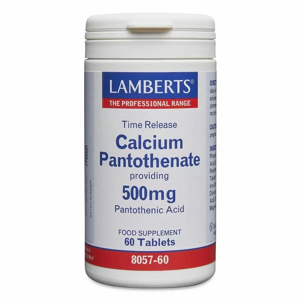 Lamberts Calcium Pantothenate 500 mg 60 tabs - Energy, stress - Vita4you