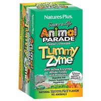 Nature's Plus Animal Parade Tummy Zyme Children's chewable Enzymes Probiotics 90 animals tropical flavour