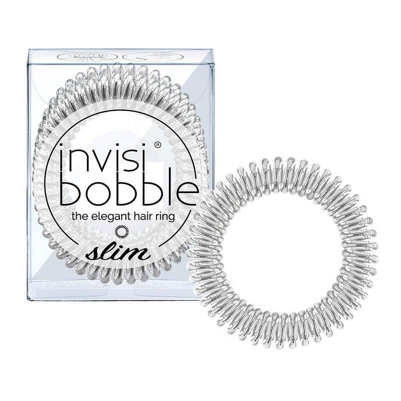 Invisibobble Slim Crystal Chrome Sweet Chrome Hair Rings